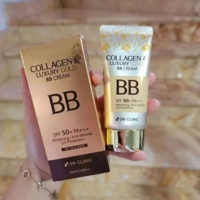 Kem Nền Trang Điểm 3W Clinic Collagen Luxury Gold BB Cream SPF50+++