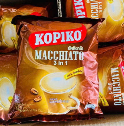 Cà Phê Sữa Hòa Tan Kopiko Macchiato 3 in 1 (20 Gói) Thái Lan - Ảnh 2