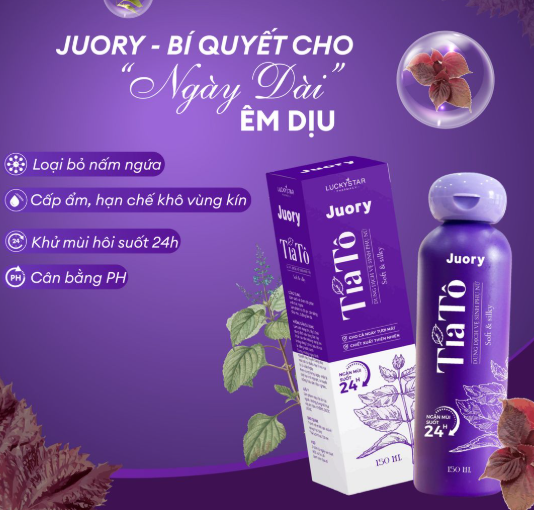 Dung Dịch Vệ Sinh Tía Tô Juory 150ml Lucky Star Chính Hãng - Ảnh 2