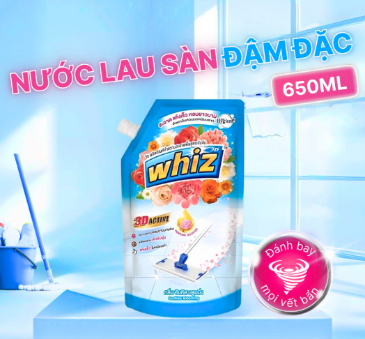 Nước Lau Sàn Whiz Xanh 650ml - Ảnh 2