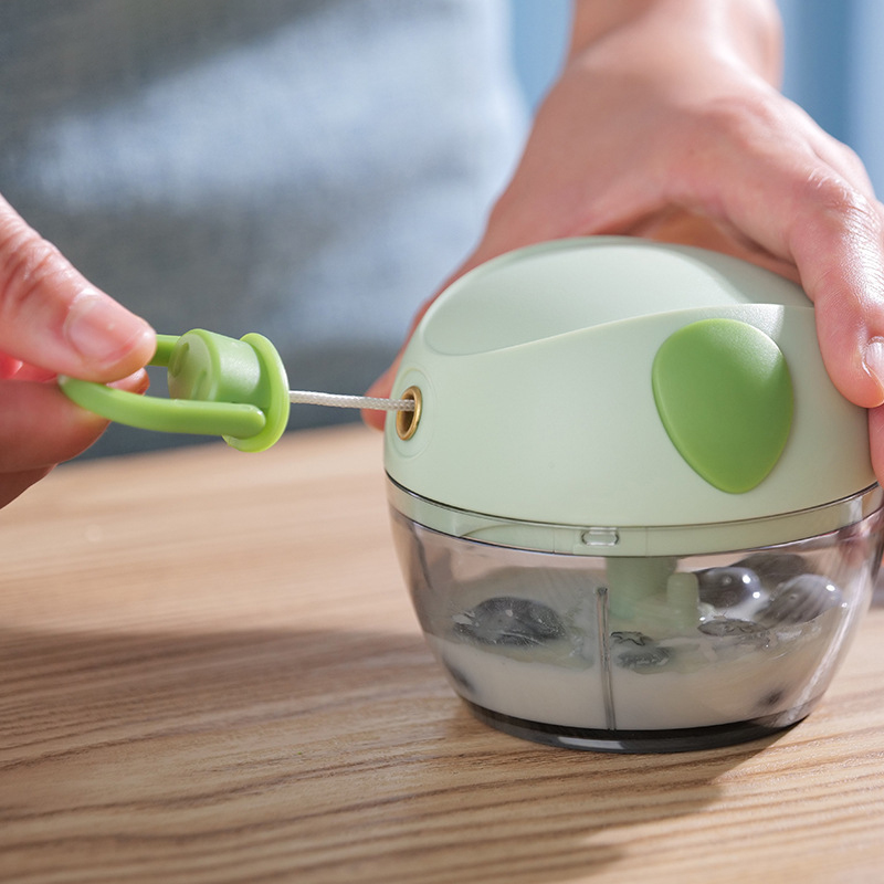 Máy Xay Tỏi Ớt Kéo Tay Hình Lợn Xanh Mẫu Mới