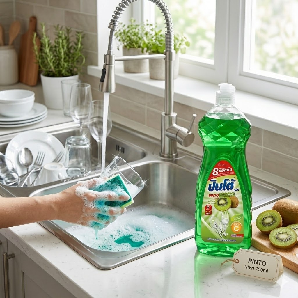 Nước Rửa Chén Pinto Kiwi 750ml Thái Lan - Ảnh 2