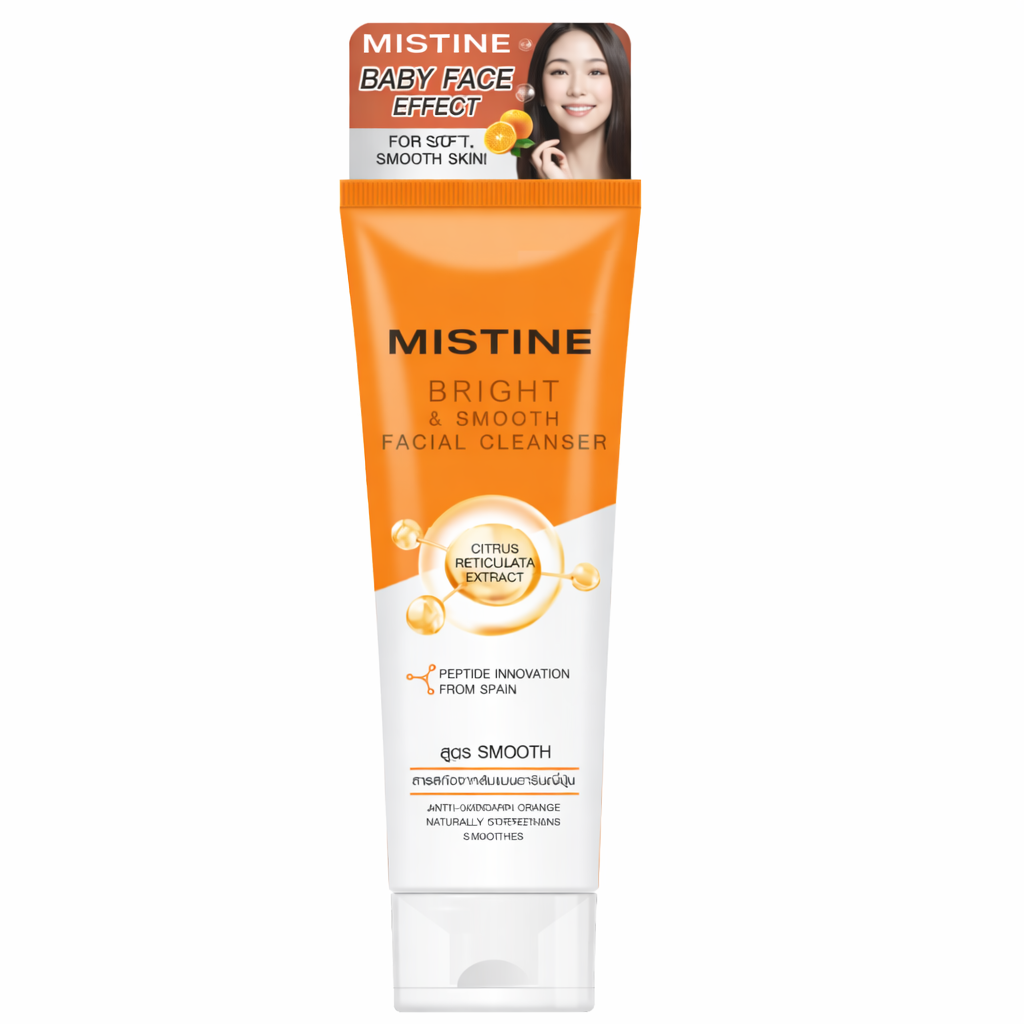 SỮA RỬA MẶT MISTINE BRIGHT & SMOOTH FACIAL CLEANSER 100G (MÀU CAM)
