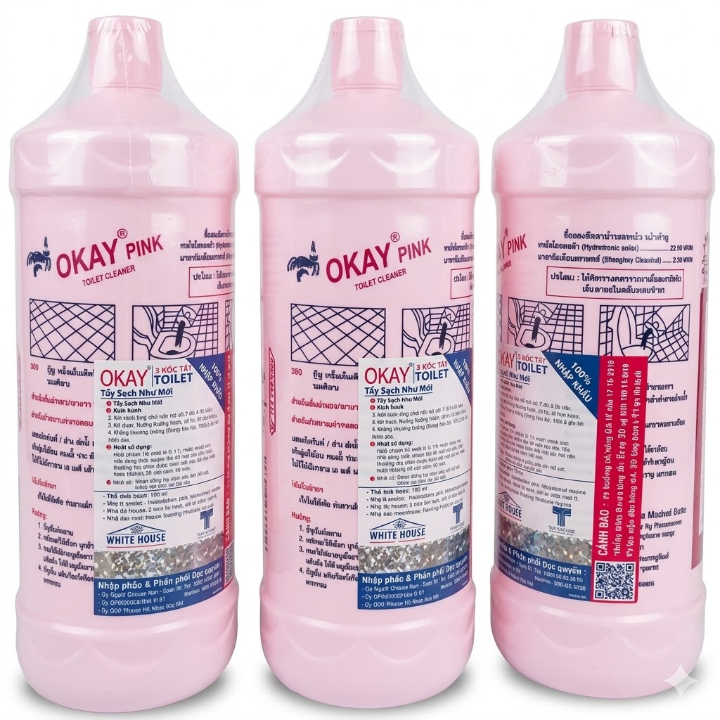 Nước Tẩy Toilet OKAY Hồng 960ML Thái Lan - Ảnh 2